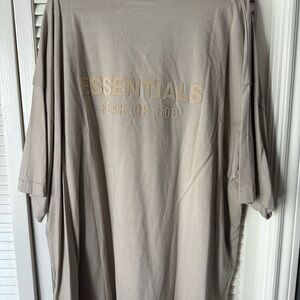 Fear of God Essentials Tan Short Sleeve Tee